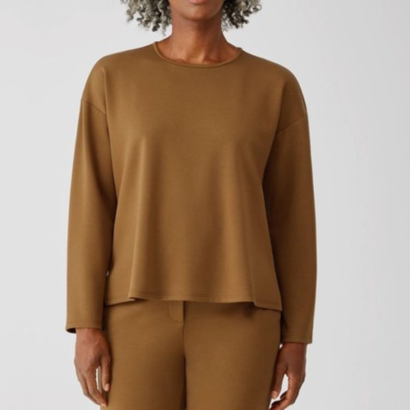Eileen Fisher 3X Flex Ponte Box-Top Long Sleeve Shirt - Picture 2 of 15